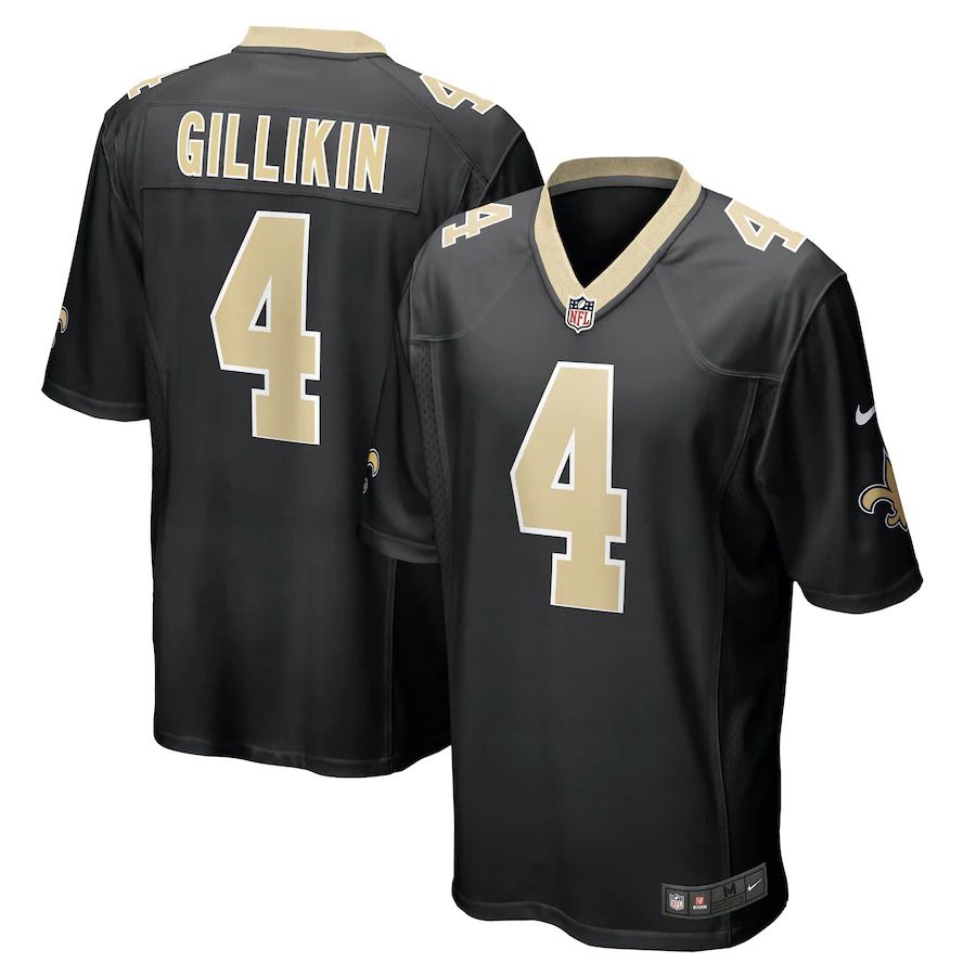 Men New Orleans Saints #4 Blake Gilikin Nike Black Game Player NFL Jersey